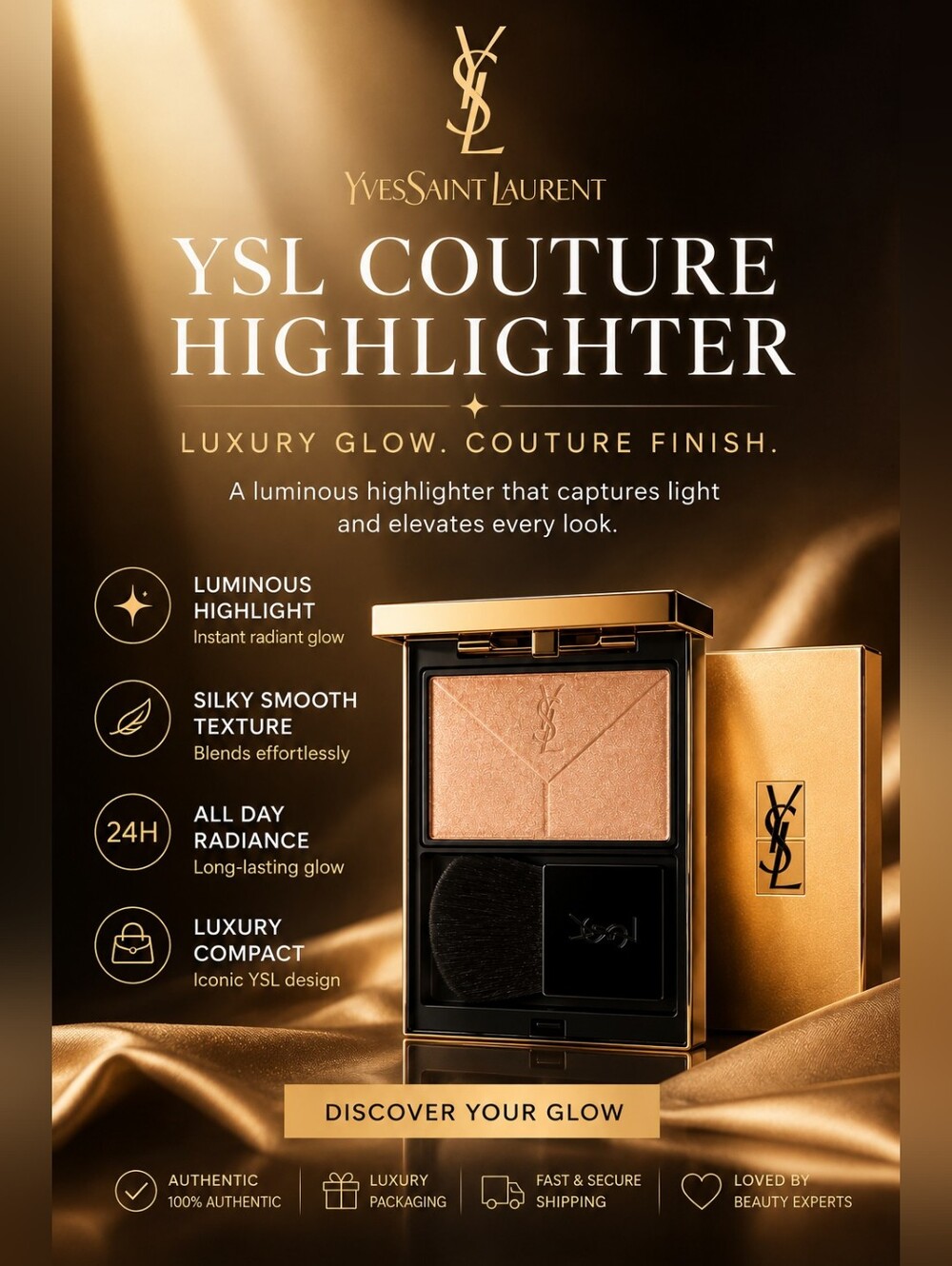 YSL Couture Highlighter | New | Full Size Luxury Glow